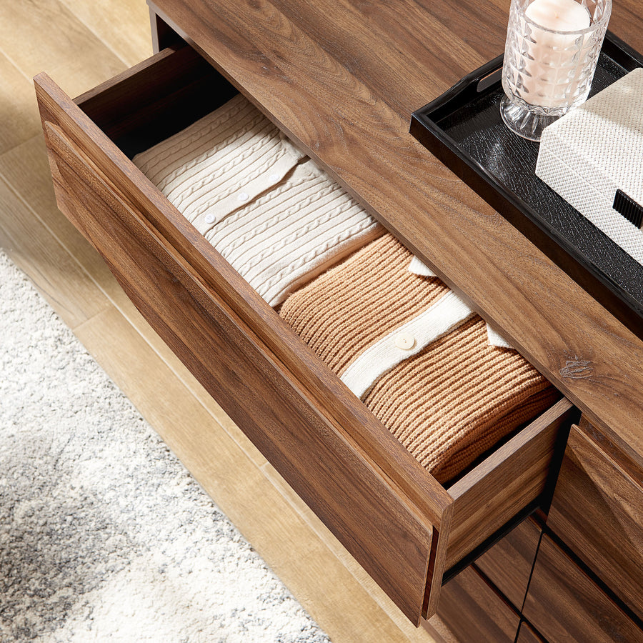 Sedge 6-Drawer Dresser in Walnut