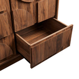 Sedge 3-Door Wardrobe Closet in Walnut