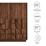 Sedge 3-Door Wardrobe Closet in Walnut