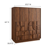 Sedge 3-Door Wardrobe Closet in Walnut