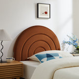 Rowan Arched Performance Velvet Twin Headboard in Rust