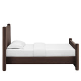 Sawyer Performance Velvet Twin Platform Bed in Chocolate Brown
