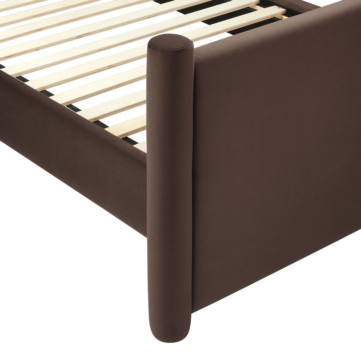 Rael Performance Velvet Twin Platform Bed by Furniture For America