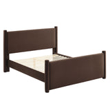 Sawyer Performance Velvet Full Platform Bed in Chocolate Brown