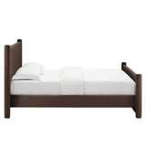Sawyer Performance Velvet Full Platform Bed in Chocolate Brown