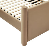 Sawyer Performance Velvet Full Platform Bed in Taupe