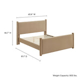 Sawyer Performance Velvet Full Platform Bed in Taupe