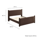 Sawyer Performance Velvet King Platform Bed in Chocolate Brown