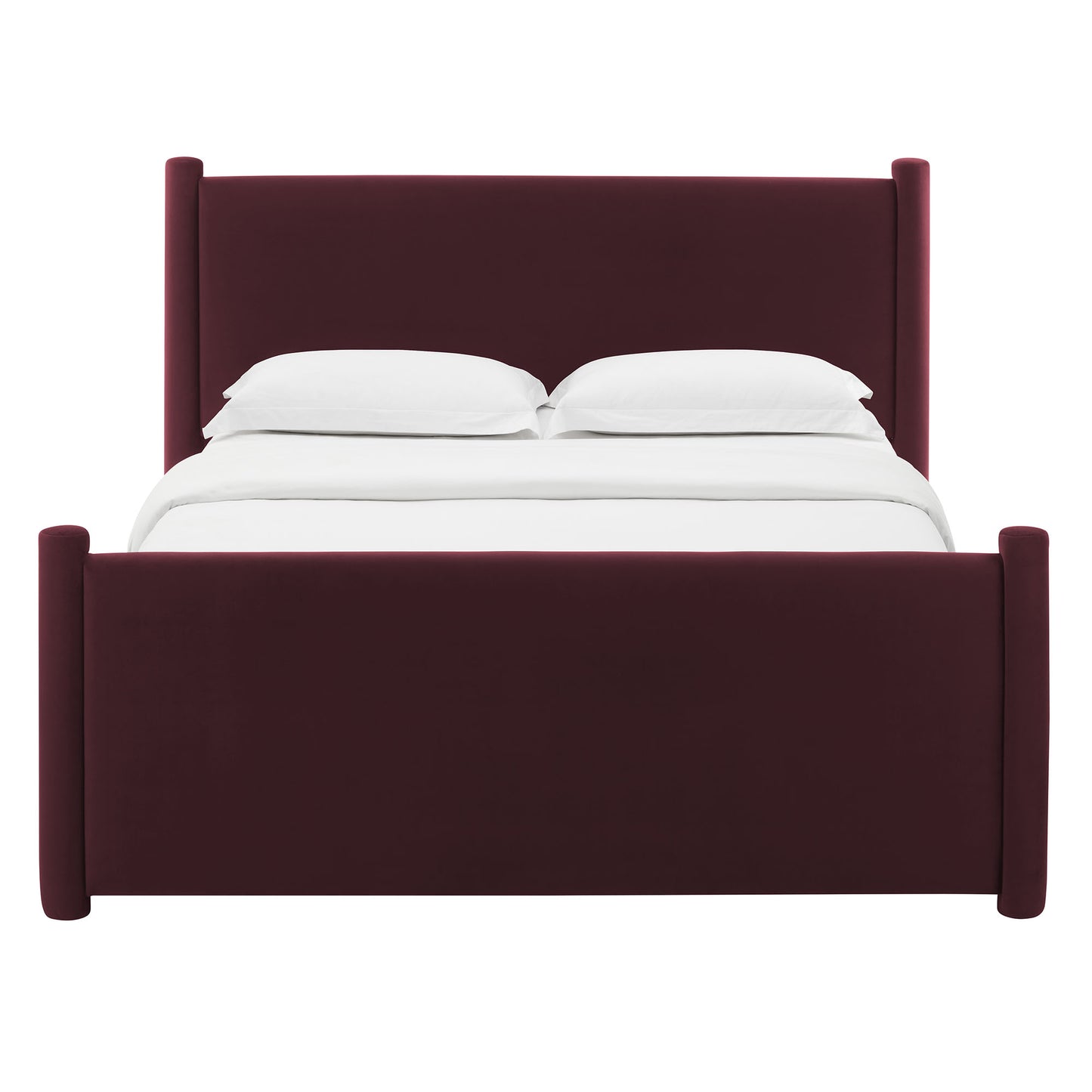 Rael Performance Velvet King Platform Bed by Furniture For America