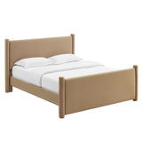 Sawyer Performance Velvet King Platform Bed in Taupe