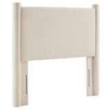 Sawyer Performance Velvet Twin Headboard in Alabaster