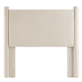 Sawyer Performance Velvet Twin Headboard in Alabaster