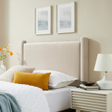 Sawyer Performance Velvet Twin Headboard in Alabaster