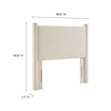 Sawyer Performance Velvet Twin Headboard in Alabaster