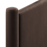 Sawyer Performance Velvet Twin Headboard in Chocolate Brown