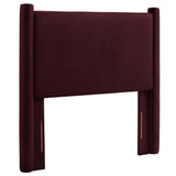 Sawyer Performance Velvet Twin Headboard in Mulberry