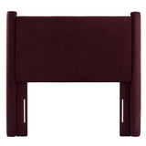 Sawyer Performance Velvet Twin Headboard in Mulberry