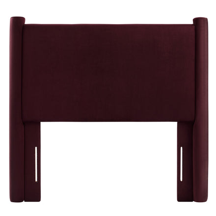Rael Performance Velvet Twin Headboard in Mulberry