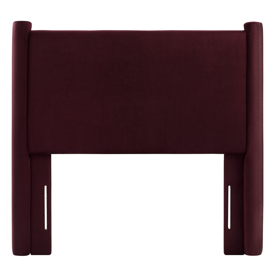 Sawyer Performance Velvet Twin Headboard in Mulberry