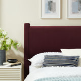 Sawyer Performance Velvet Twin Headboard in Mulberry