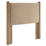 Sawyer Performance Velvet Twin Headboard in Taupe