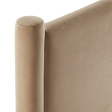 Sawyer Performance Velvet Twin Headboard in Taupe