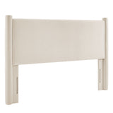 Sawyer Performance Velvet Full Headboard in Alabaster