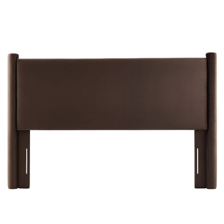 Rael Performance Velvet Full Headboard in Chocolate Brown
