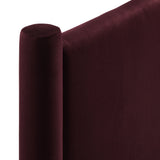 Sawyer Performance Velvet Full Headboard in Mulberry