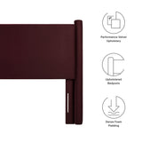 Sawyer Performance Velvet Full Headboard in Mulberry