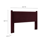 Sawyer Performance Velvet Full Headboard in Mulberry