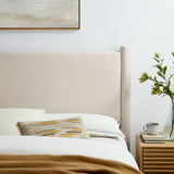 Sawyer Performance Velvet King Headboard in Alabaster
