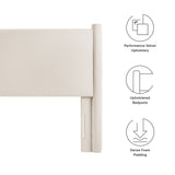 Sawyer Performance Velvet King Headboard in Alabaster