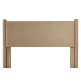 Sawyer Performance Velvet King Headboard in Taupe