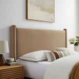 Sawyer Performance Velvet King Headboard in Taupe