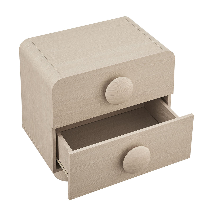 Pinot 2-Drawer Nightstand in Ash