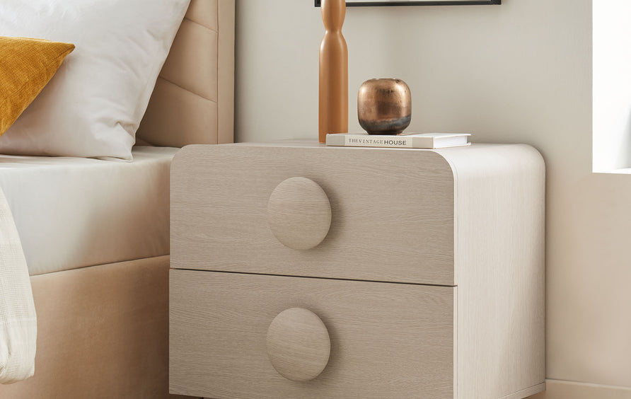 Pinot 2-Drawer Nightstand in Ash