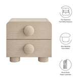 Pinot 2-Drawer Nightstand in Ash