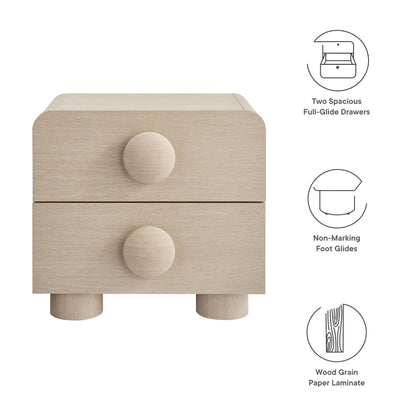 Sonnet 2-Drawer Nightstand by Furniture For America