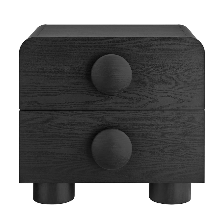 Pinot 2-Drawer Nightstand in Black