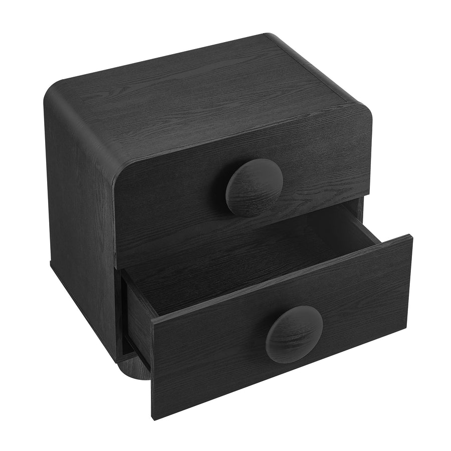 Pinot 2-Drawer Nightstand in Black