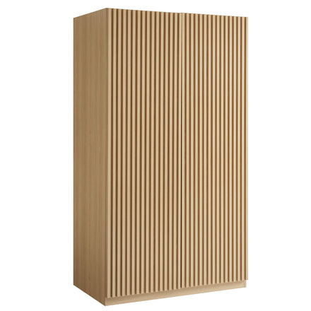 Render 2-Door Wardrobe Closet in Oak