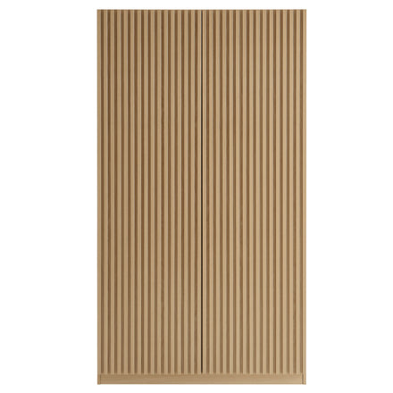Render 2-Door Wardrobe Closet in Oak