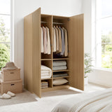 Vera 2-Door Wardrobe Closet in Oak