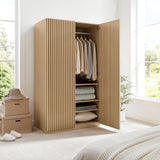 Vera 2-Door Wardrobe Closet in Oak