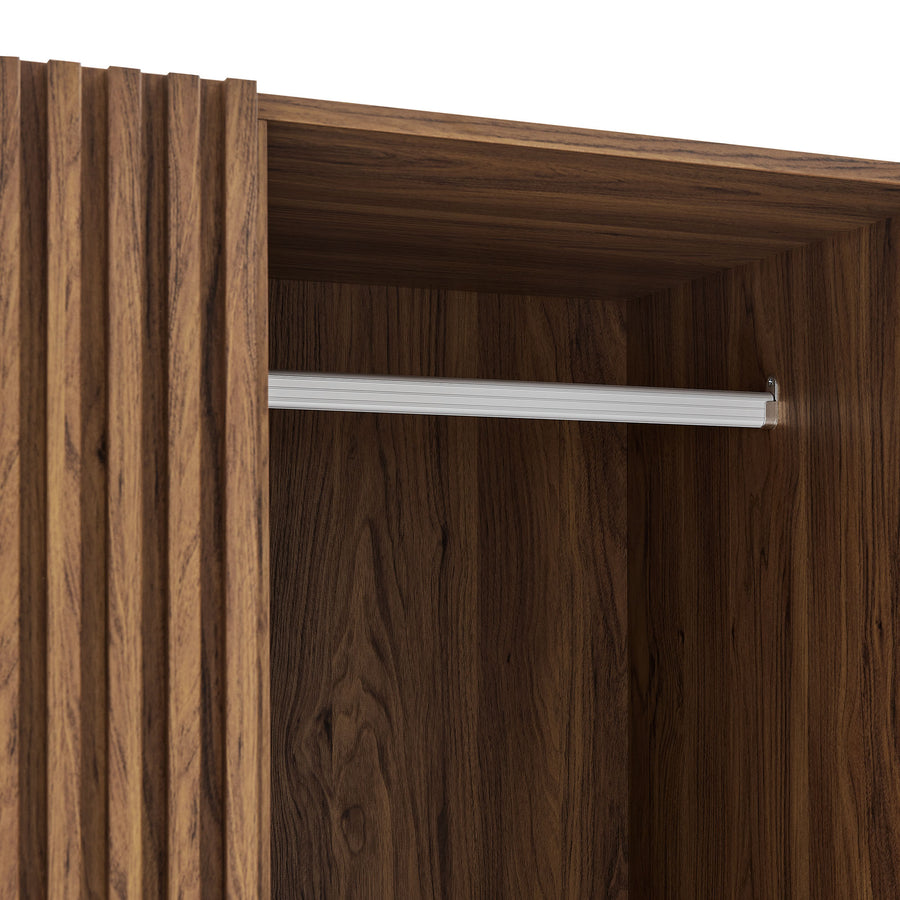 Vera 2-Door Wardrobe Closet in Walnut