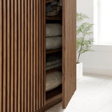 Vera 2-Door Wardrobe Closet in Walnut