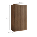 Vera 2-Door Wardrobe Closet in Walnut