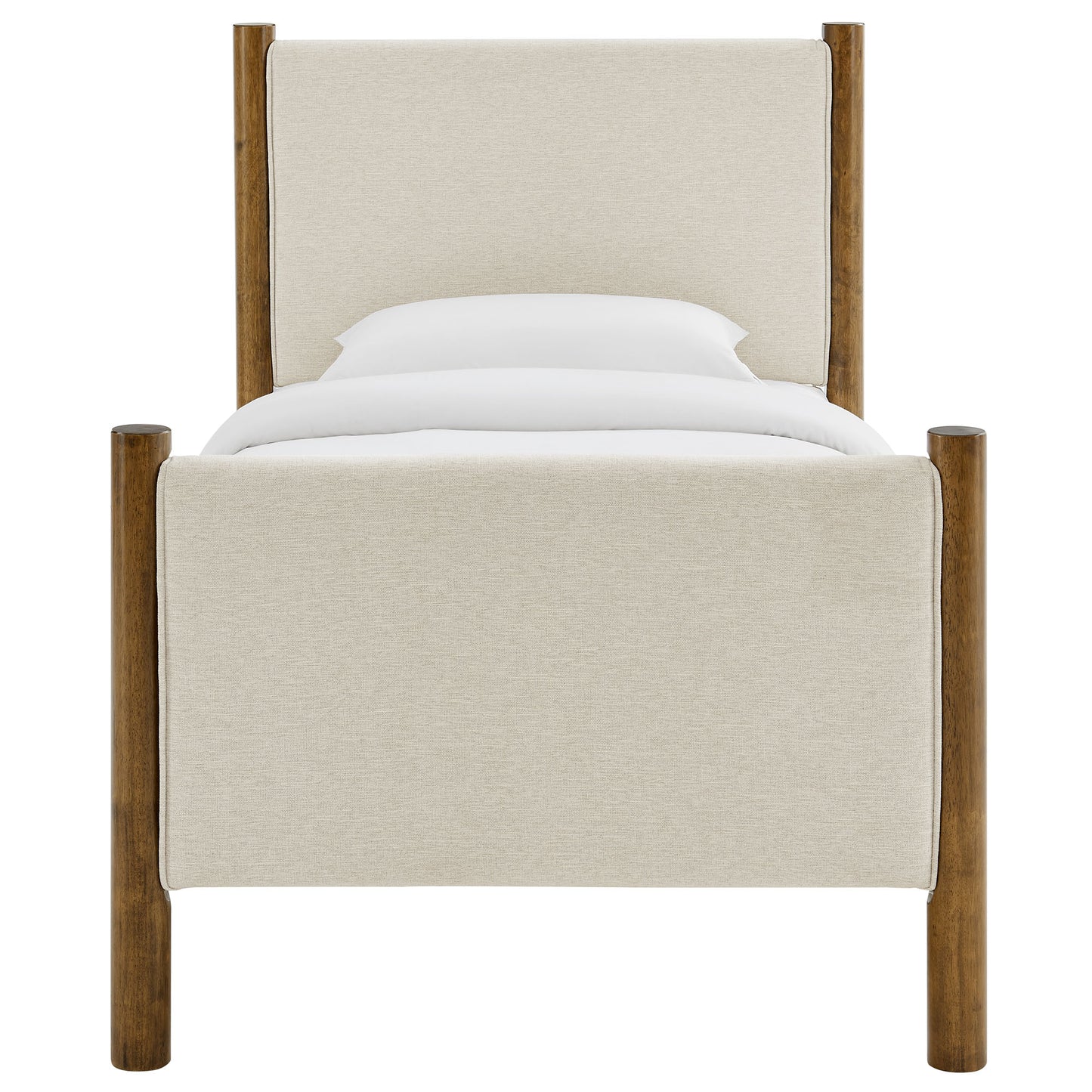 Maven Twin Size Fabric Upholstered Platform Bed by Furniture For America