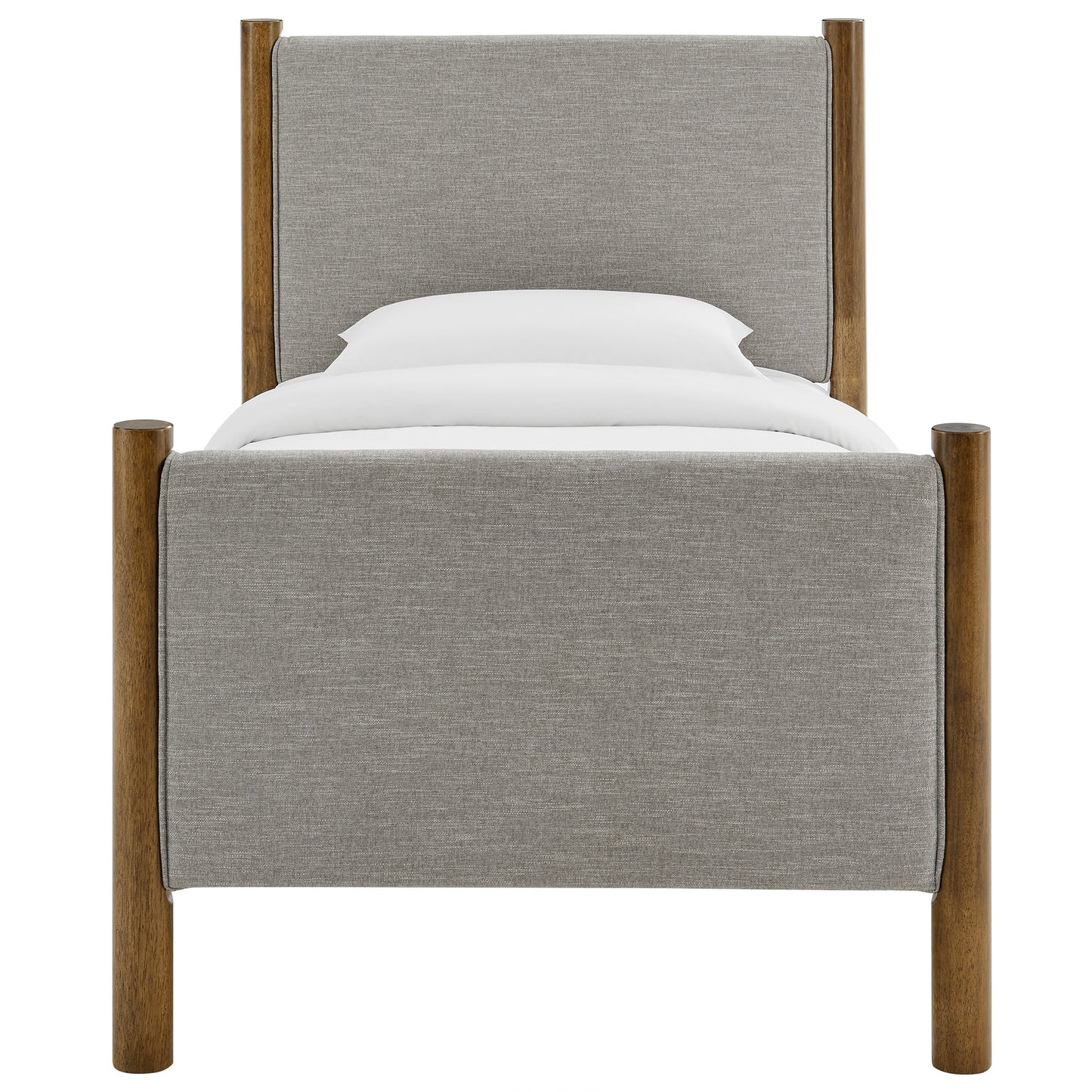 Maven Twin Size Fabric Upholstered Platform Bed by Furniture For America